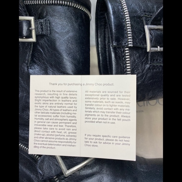 Jimmy Choo biker leather boots 35 - Picture 8 of 16